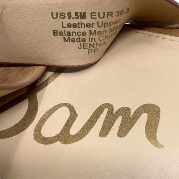 Sam Edelman Jenna Sandal Tab Suede Platform Ankle Wrap Wood Womens Size 9 1/2 M - Picture 5 of 5